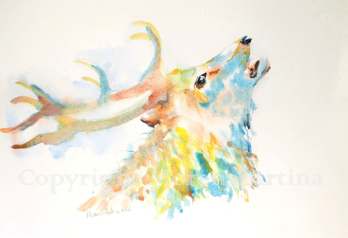 "Stag" Print - Canvas / Print / Poster various sizes, from original painting