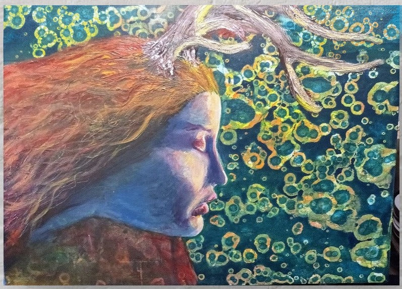 Celtic Horned Goddess original painting