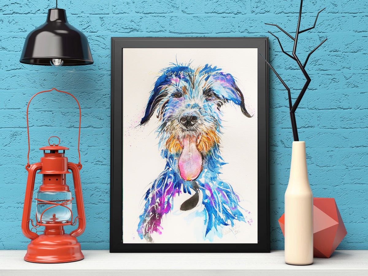 "Lovely Lurcher" Print - Canvas / Print / Poster various sizes, from original painting