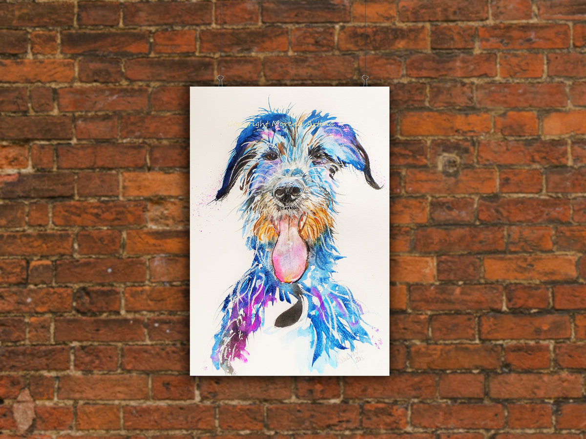 "Lovely Lurcher" Print - Canvas / Print / Poster various sizes, from original painting