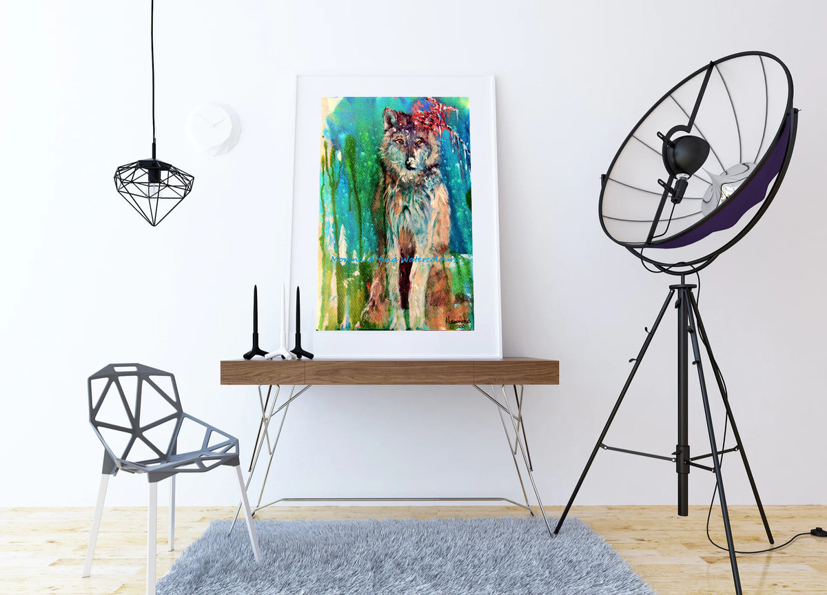 "Wolf" Print - Canvas / Print / Poster various sizes, from original painting