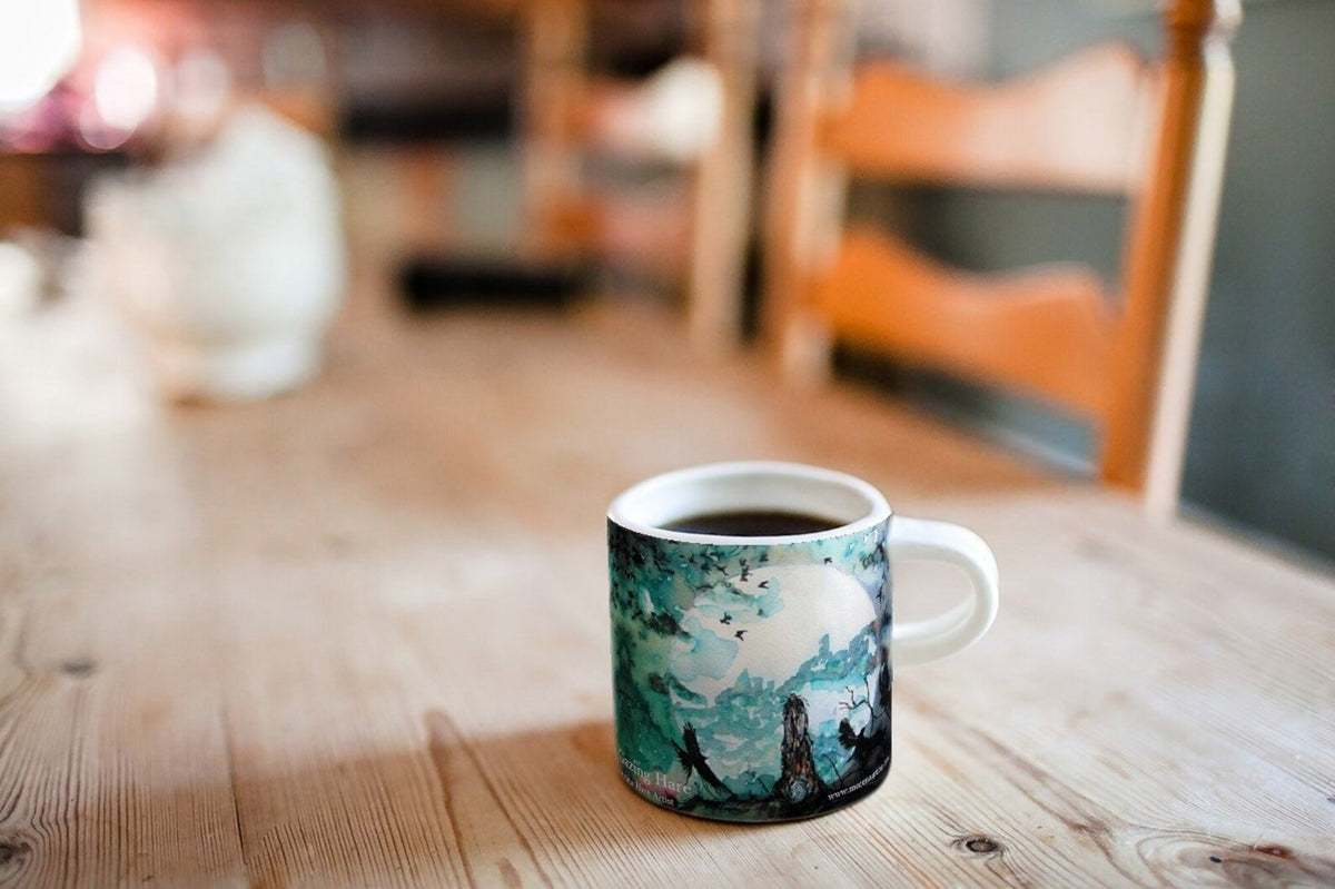 Moongazing Hare and Crows Mug