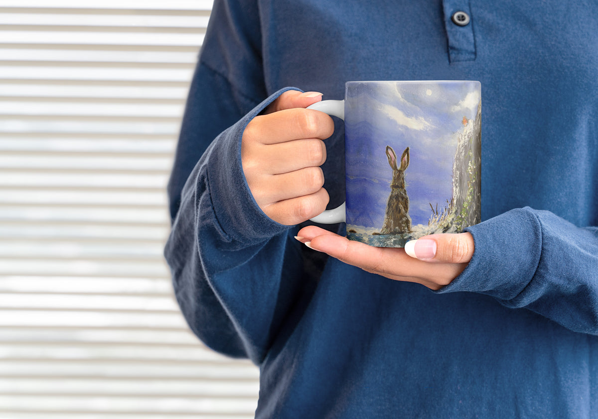 Set of 4 Festive Hare Christmas Mugs