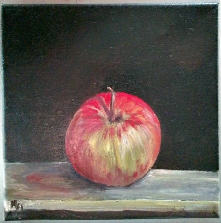 Red Apple original painting