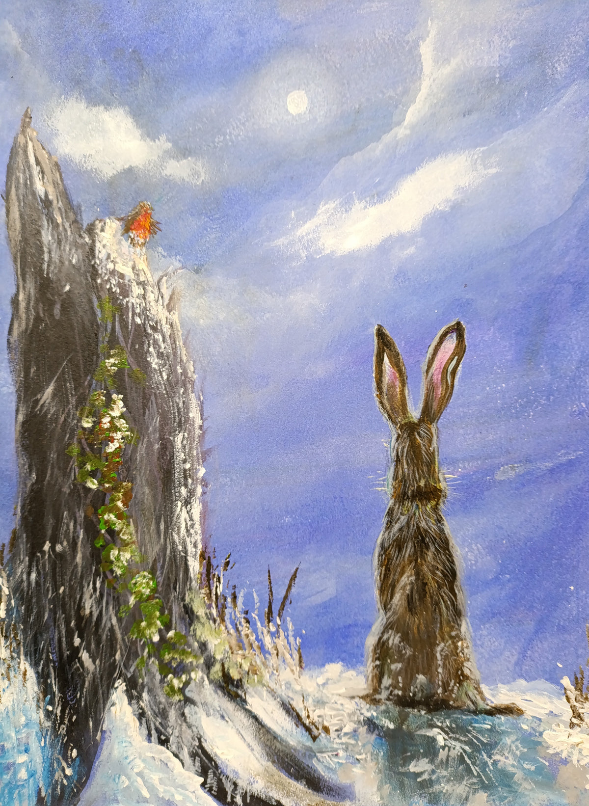 When the Moon Hears Us Original Painting